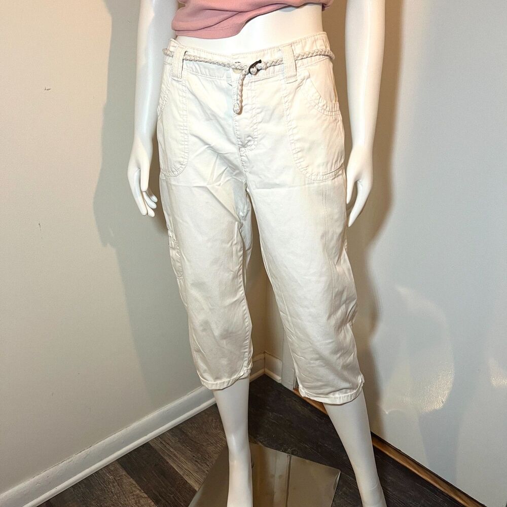 White Stag Capris 10 Belted Retro Y2K Coastal Beachy Surfer Minimalist Summer 90